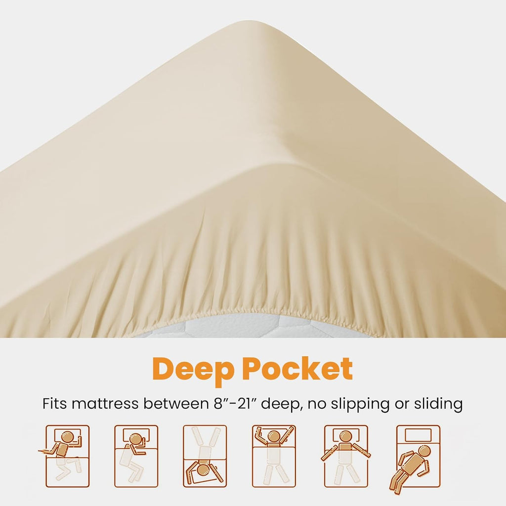 Matbeby King Size Mattress Pad - Cooling Breathable Mattress Topper, Quilted Fitted Mattress Protector, Pillow Top Mattress Cover with 8-21…