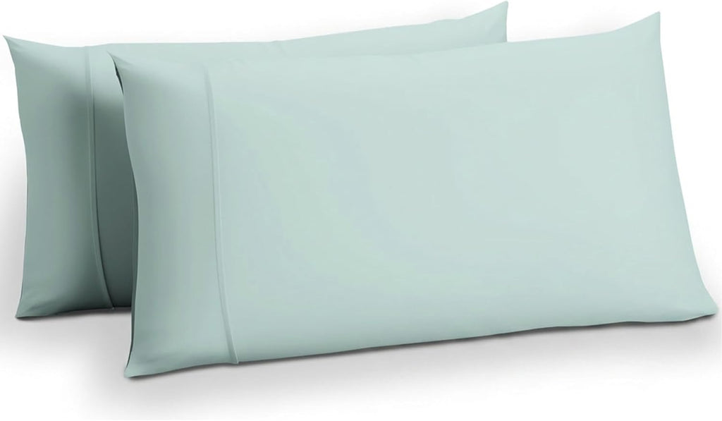 Carressa Linen 100% Egyptian Cotton Standard/Queen Size Pillow Cases Set of 2-800 Series Tulips Collection Queen Pillow Cover for…