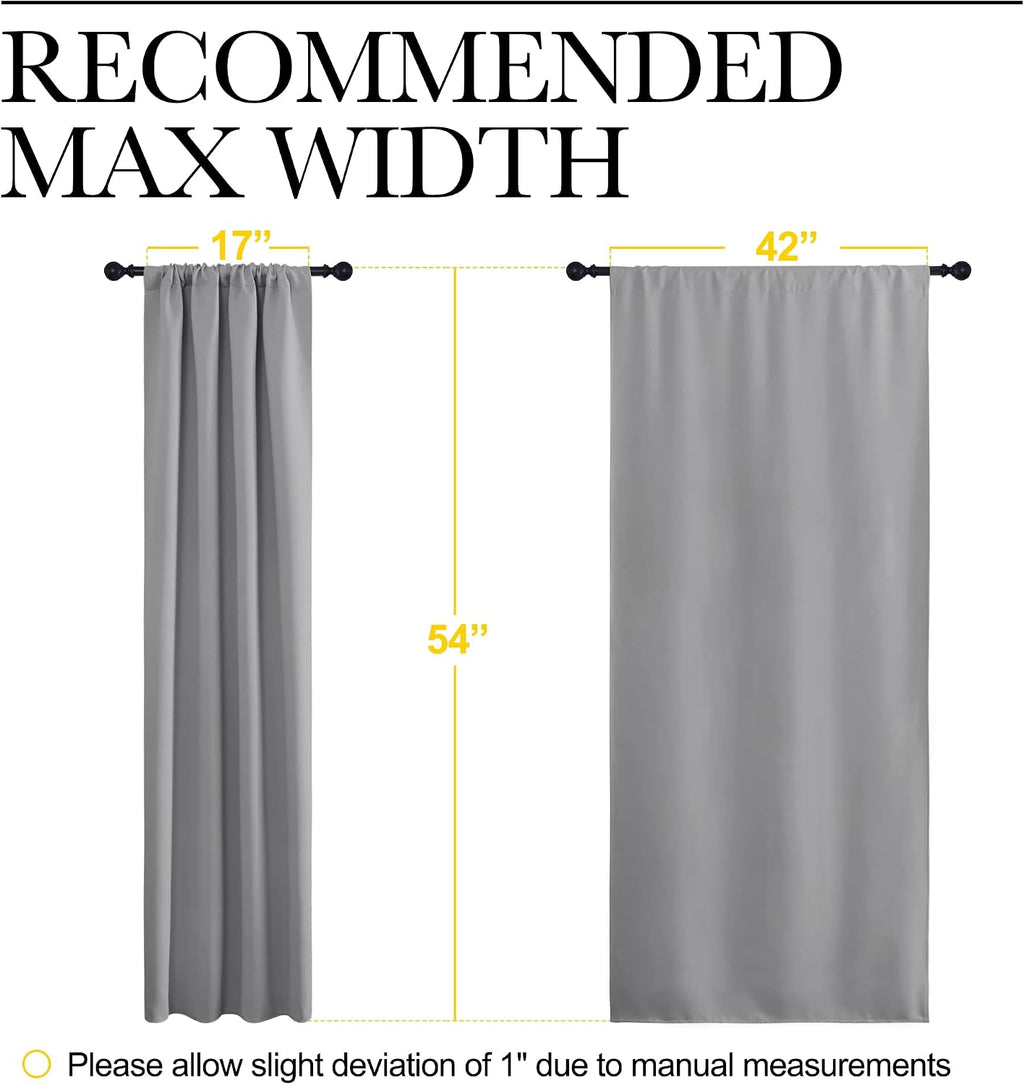 NICETOWN Short Curtains for Small Window - Home Decoration Thermal Insulated Rod Pocket Blackout Blinds & Drapes for Small Windows…