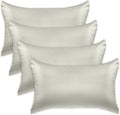 Elegantcomfort Elegant Comfort 4-Pack Cooling Viscose Satin Pillowcase Set with Hidden Zipper Closure, Silky Smooth for Hair and fabric…