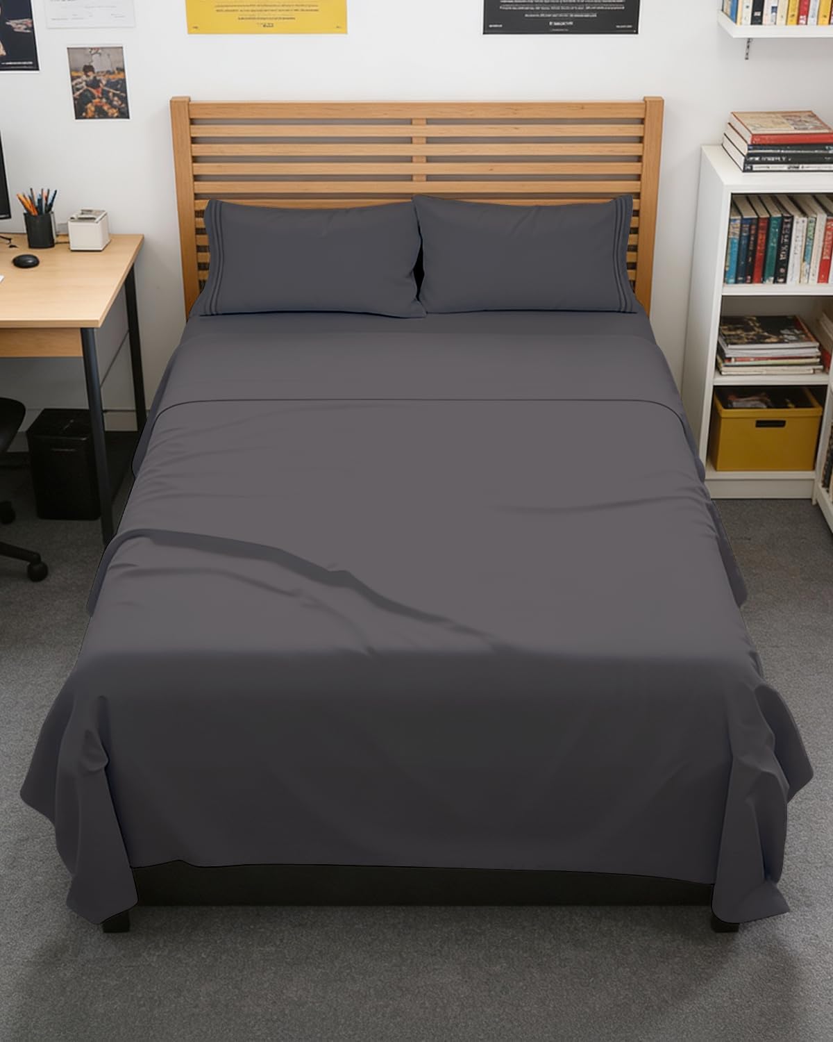 CGKUnlimited Full XL Bed Sheet - 4 Piece Full XL Bed Sheets Set - Ultra-Soft, Breathable & Cooling - Hotel Luxury Bedding for Women & Men w…
