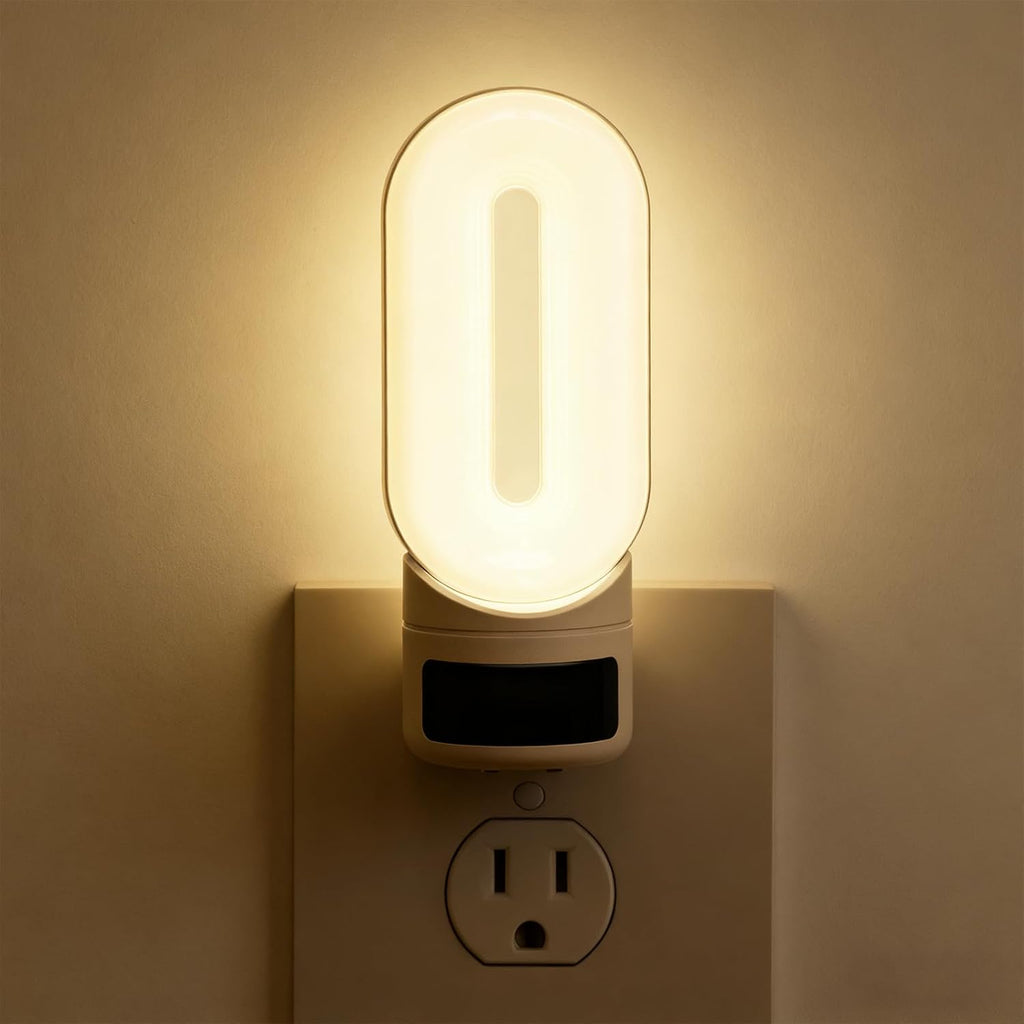 Night Lights Plug Into Wall LED Night Light with Digital Clock for Bedroom/Bathroom/Hallway, Remote Control, Plug-in Wall Mount…