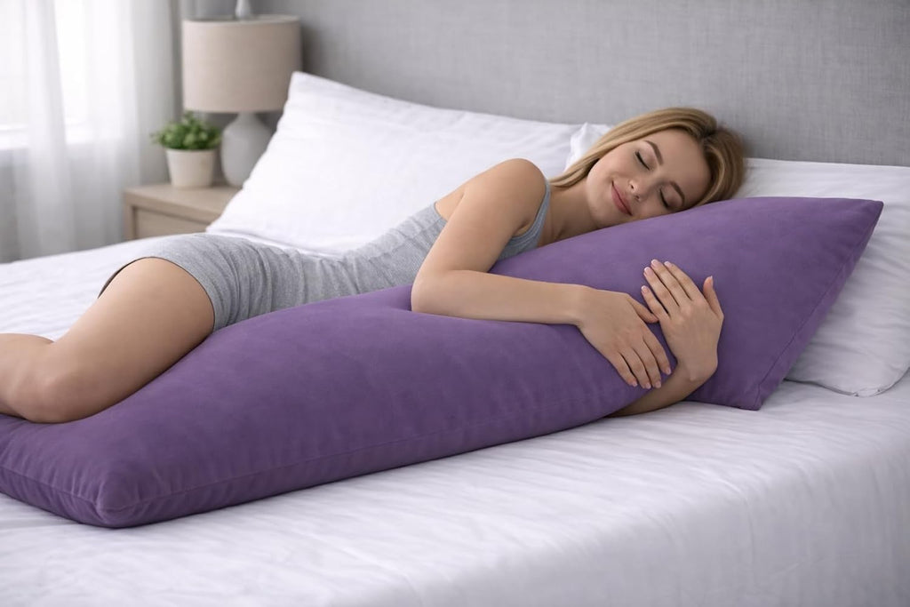 Evolive Body Pillow Covers Pack of 2, 21" x 54", Ultra Soft Brushed Microfiber, Breathable & Cozy Body Pillowcases with Zipper Closure (Lav…