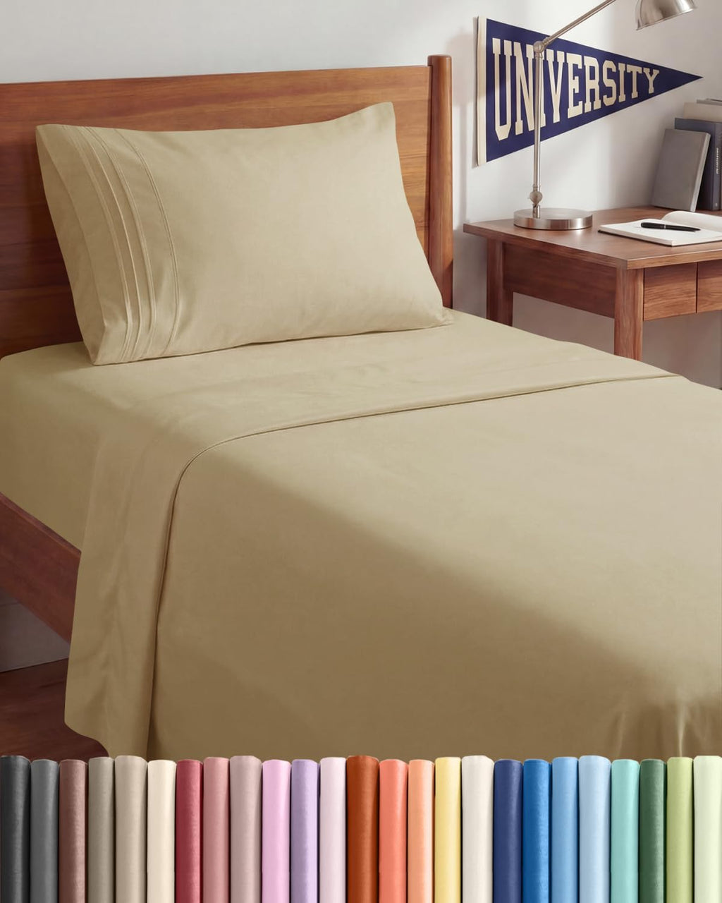 Twin XL Size 3 Piece Sheet Set - Comfy Breathable & Cooling Sheets - Hotel Luxury Bed Sheets for Women & Men - Deep Pockets, Easy-Fit…