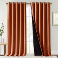 Nicetown Full Shading Curtains for Windows, Super Heavy-Duty Black Lined Blackout Curtains for Bedroom, Privacy Assured Window Treatment (B…