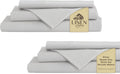 Linenhome Linen Home 2-Pack Queen Sheet Set, 100% Cotton Percale Bedding, 8-Piece Value Bundle, Deep Pocket Cooling Bed Sheets for Hot Slee…