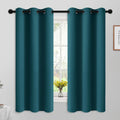 Yakamok Blackout Curtains for Bedroom 2 Panels Set 63 Inch Length Thermal Insulated Room Darkening Dark Black Out Drapery Grommet Window…