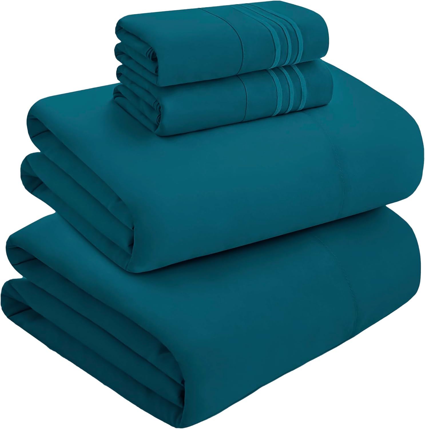 MocassiLuxuryBedding Mocassi King Size 4-Piece Bed Sheet Set - 1800 Hotel Quality Microfiber 18-24 Inches Extra Deep Pocket Fitted Sheet- L…
