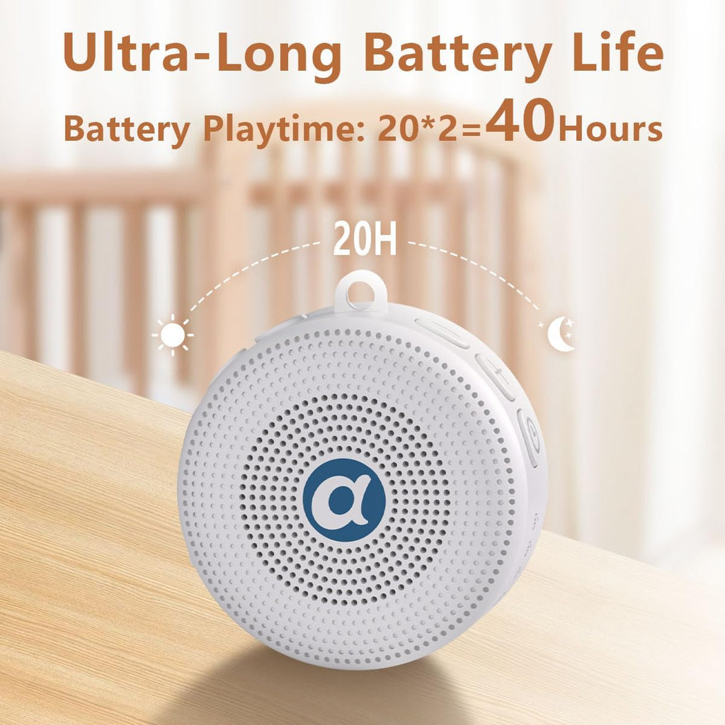 Portable Noise Machine Baby Battery Sound Machine with 30 Soothing Sounds Mini White Noise Machine 32 Volume Level Sleep Machine for 3D…