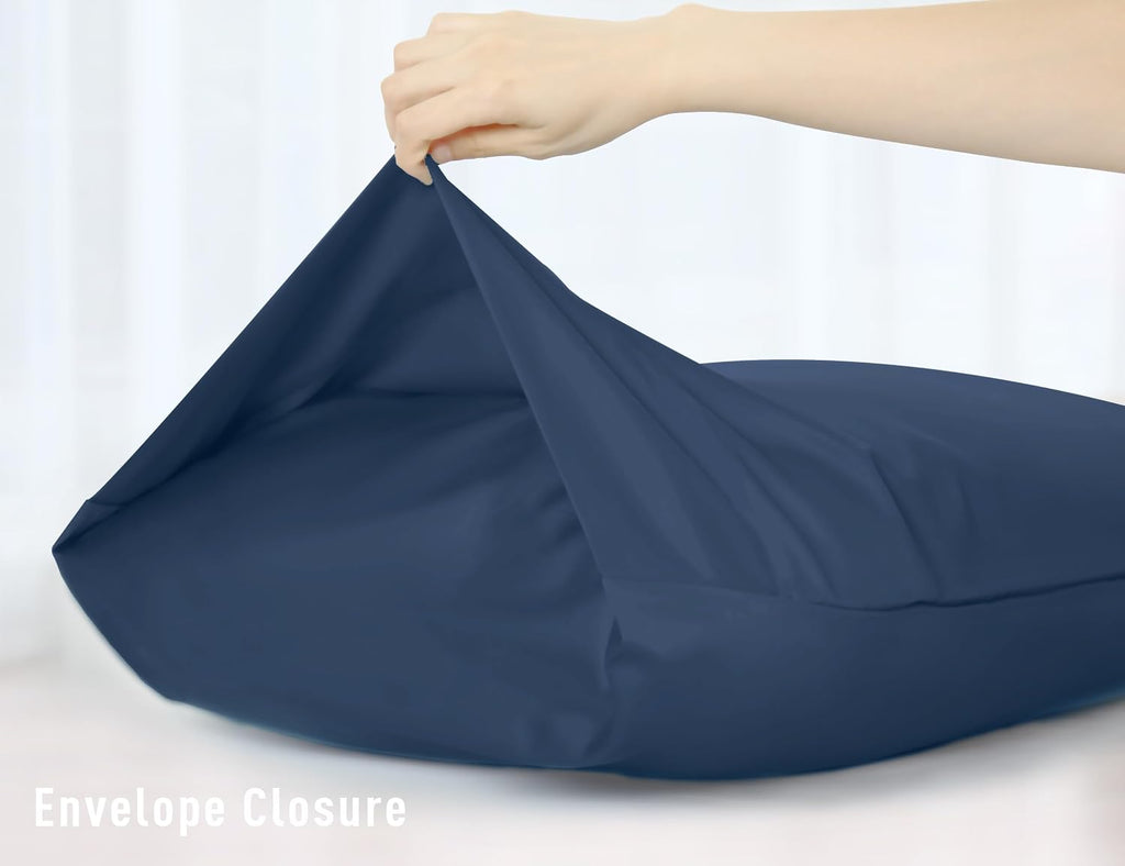 Sunflower Body Pillowcase 100% Cotton Long Pillow Cover/Case Envelope Closure 1 Pack, 20×54 inches Crown Blue, Soft and Breathable