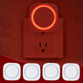 Red Night Lights Plug in to Wall,4 Packs Dimmable Night Light with Auto Dusk to Dawn Sensor, Soft Glow Night Light for Bathroom…