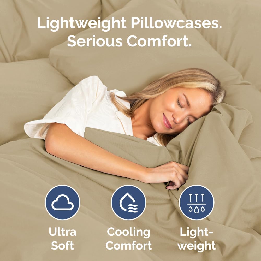 Body Pillowcases Set of 4-20x54 Long Body Pillow Case - Soft Body Pillow Cover for Sleeping & Side Sleepers - Comfy, Cozy Breathable &…