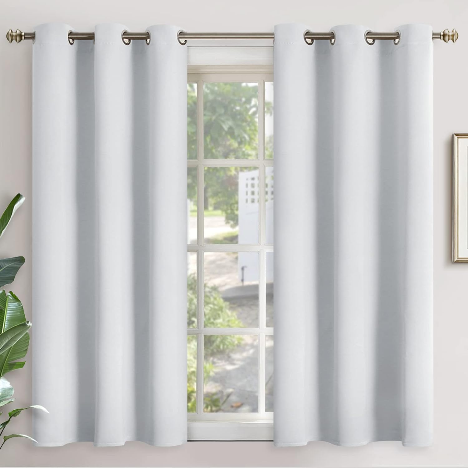 YoungsTex Room Darkening Curtains 54 Inch Length for Bedroom - Thermal Insulated with Grommet Blackout Window Drapes for Short Living Room,…