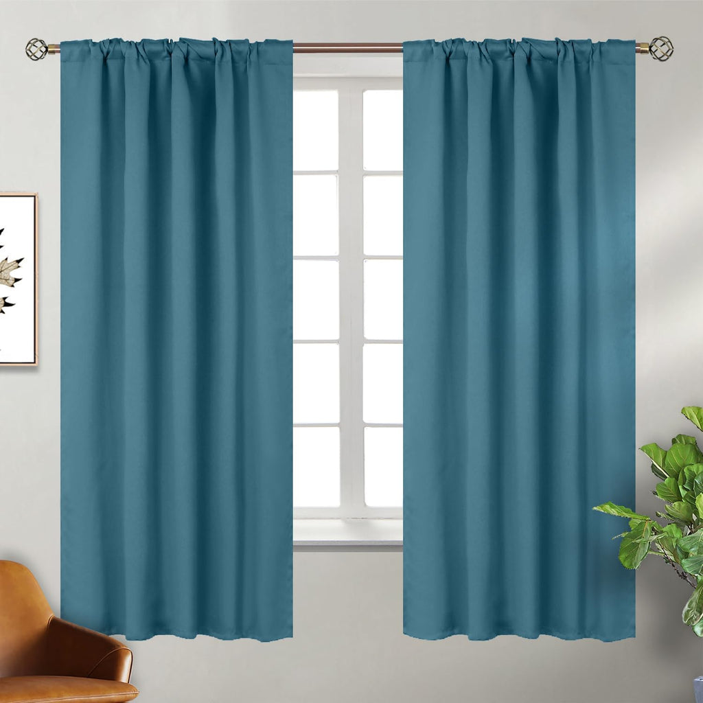 BGment Window Curtains for Bedroom - 63 Inch Rod Pocket and Back Tab Thermal Insulated Room Darkening Curtains for Living Room, 2 Curtain P…