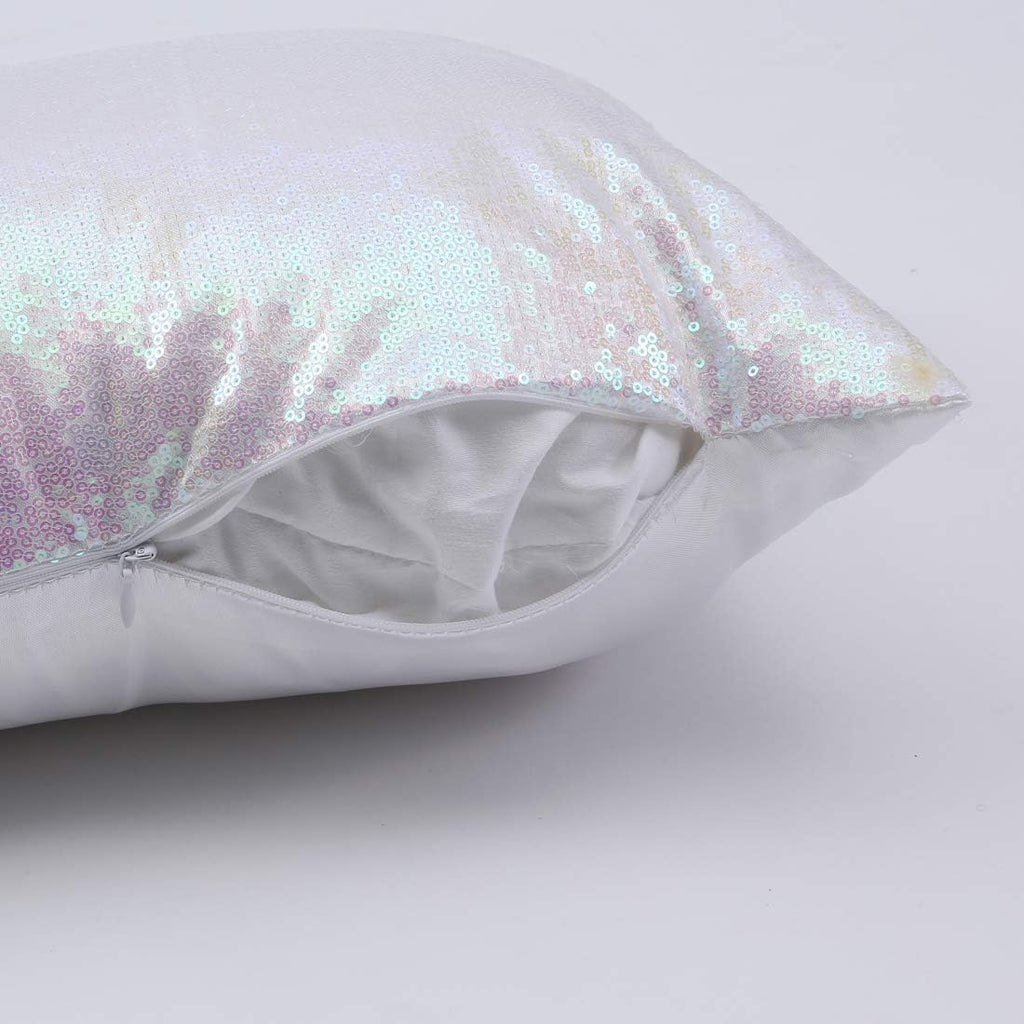 Poise3EHome 18x18 Sequin Pillow Covers, Iridescent Decorative Throw Pillow Covers for Couch, Living Room, Christmas, Set of 2…