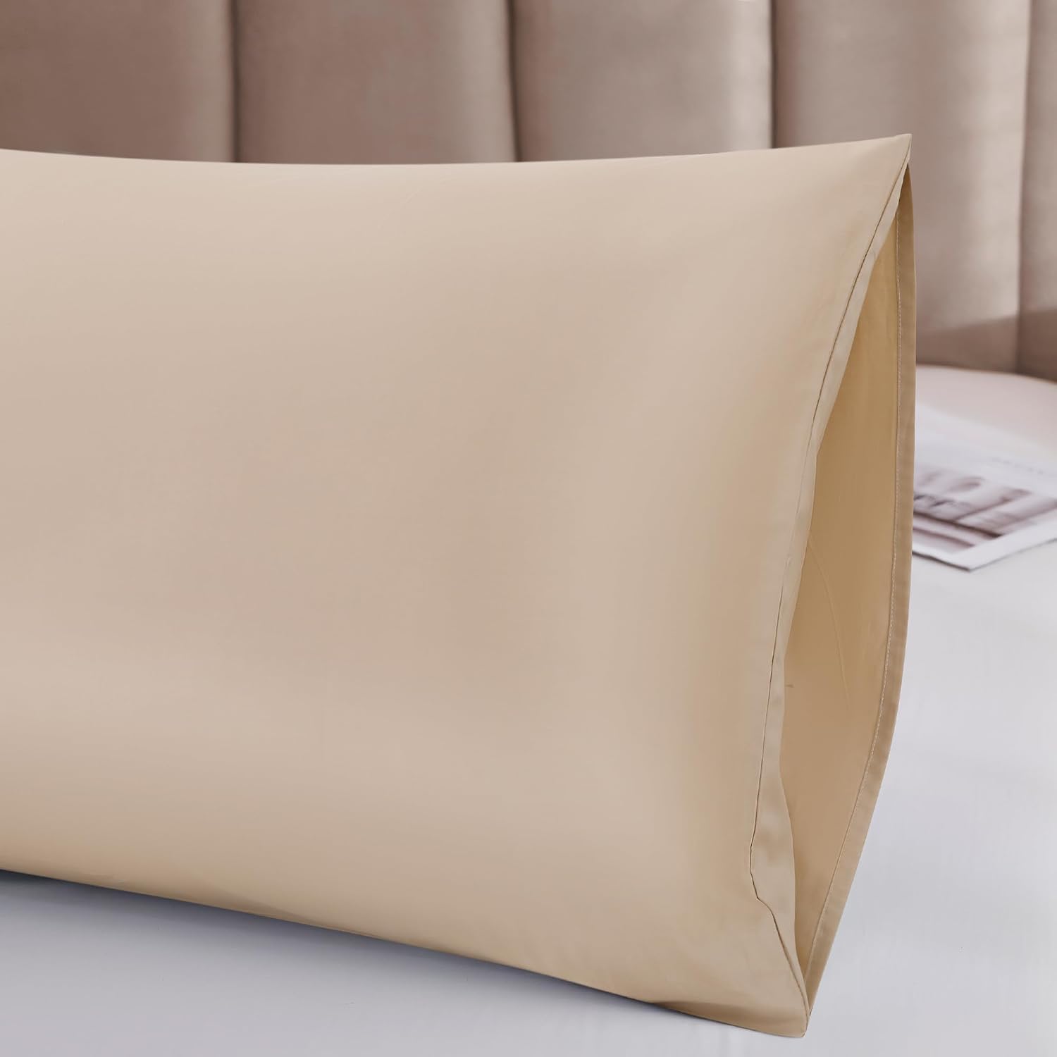 Oubonun 100% Cotton Body Pillowcase - 800 Thread Count/21x54, Moisture Absorbent and Breathable, Hotel Body Pillow Cover for All Seasons, B…