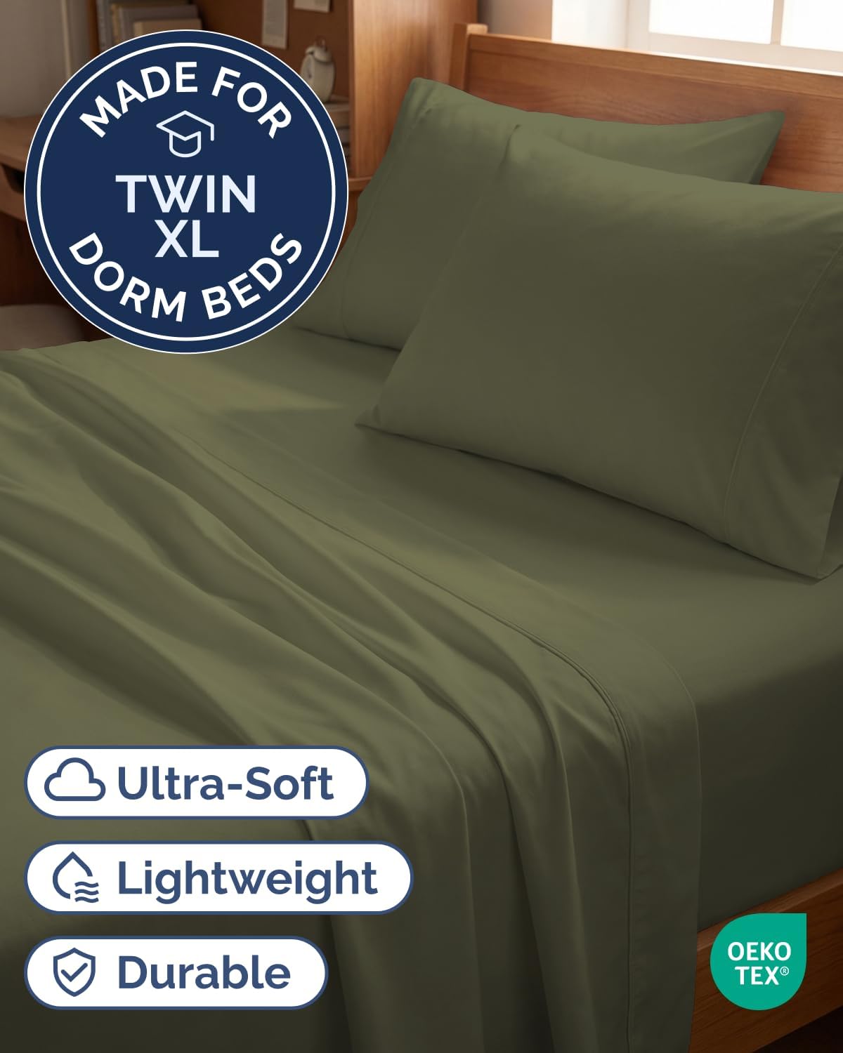 Twin XL 4 Piece Sheet Set - Comfy, Breathable & Cooling - Soft Hotel Luxury Bedding for Women, Men, Kids, Teens and Children - 1 Flat & 1…