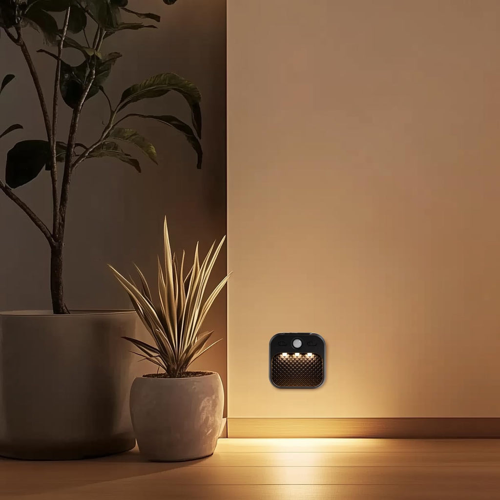 Motion Sensor Night Light Black, Rechargeable Magnetic Night Light with 3 Color Temperatures & Stepless Dimming, Timer Function, Soft…