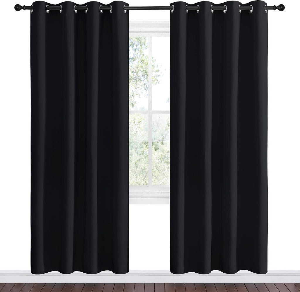 Nicetown Blackout Curtain Panels 78 inches - Light Reducing Thermal Insulated Solid Grommet Blackout Curtains/Panels/Drapes for Living Room…