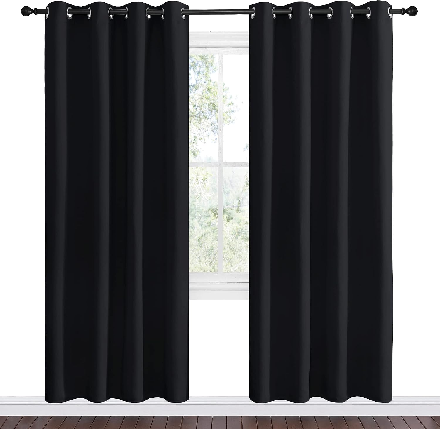 Nicetown Blackout Curtain Panels 78 inches - Light Reducing Thermal Insulated Solid Grommet Blackout Curtains/Panels/Drapes for Living Room…