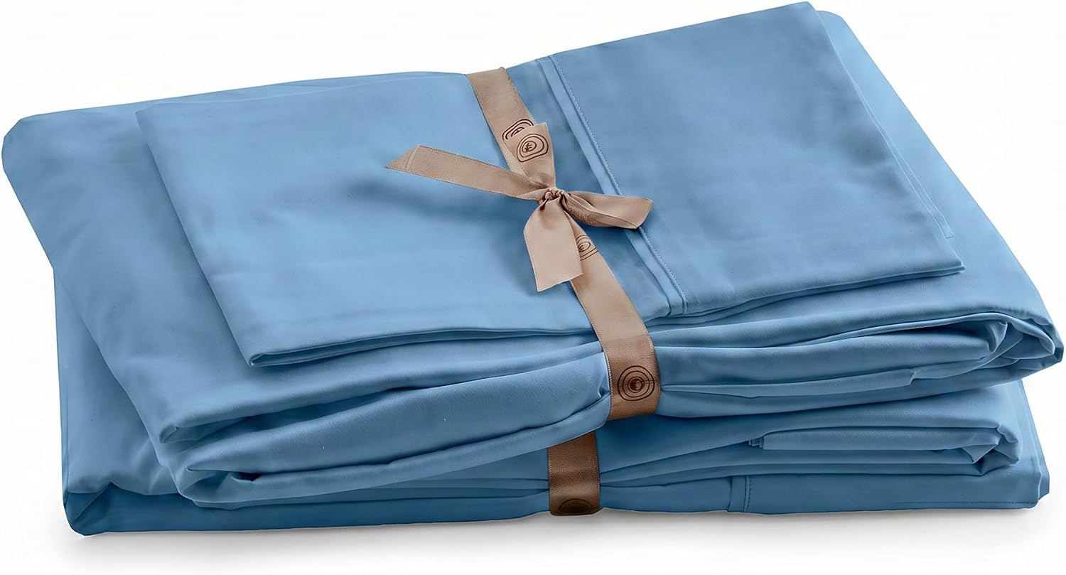 Perupima Peru Pima 285 Thread Count Percal Twin Sheet Set - 100% Peruvian Pima Cotton, 3 Piece (Flat, Fitted, 1 Pillowcase) - Cooling, Cris…