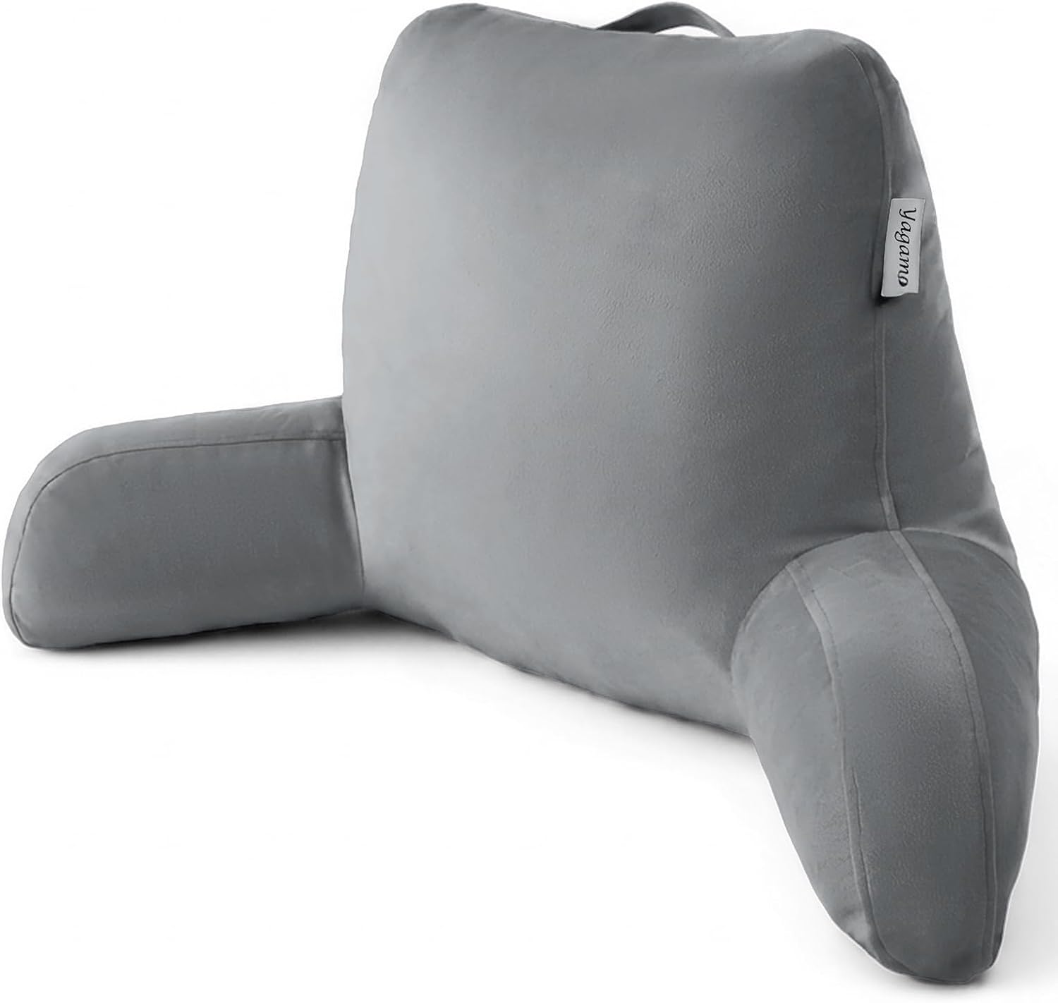 Reading Pillow for Bed Sitting Up, Adults and Teens Backrest with Arms, Velvet Back Support Pillow for Sitting on Sofa, Couch with…