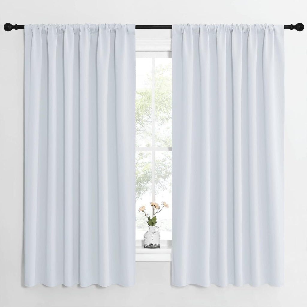 NICETOWN Bedroom Window Curtain Panels - Window Treatment Thermal Insulated Rod Pocket Room Darkening Curtains/Drapes for Patio Door…