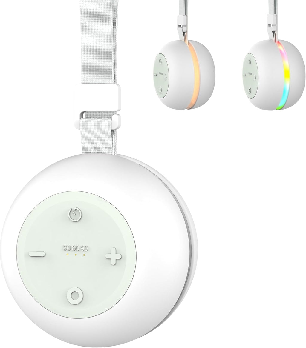 Wobrikosee Portable Sound Machine for Baby Kids Adults, USB Rechargeable White Noise Machine with Timer Function,18 Smooth Sounds, 256-Colo…