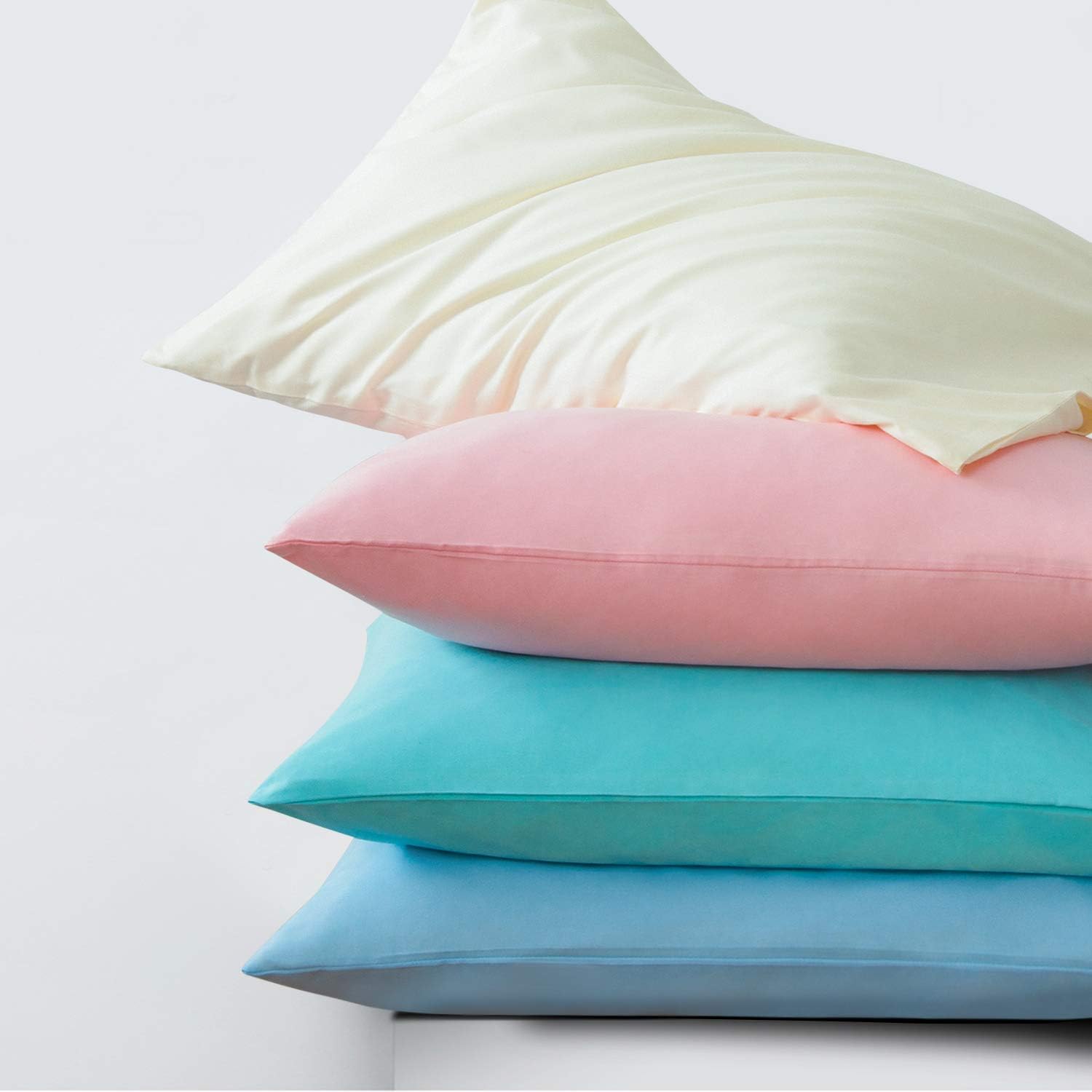 Ntbay King Pillowcase Set - 2 Pack Brushed Microfiber 20x36 Pillowcases - Soft, Wrinkle-Free, Fade-Resistant, Stain-Resistant, Pink Pillowc…