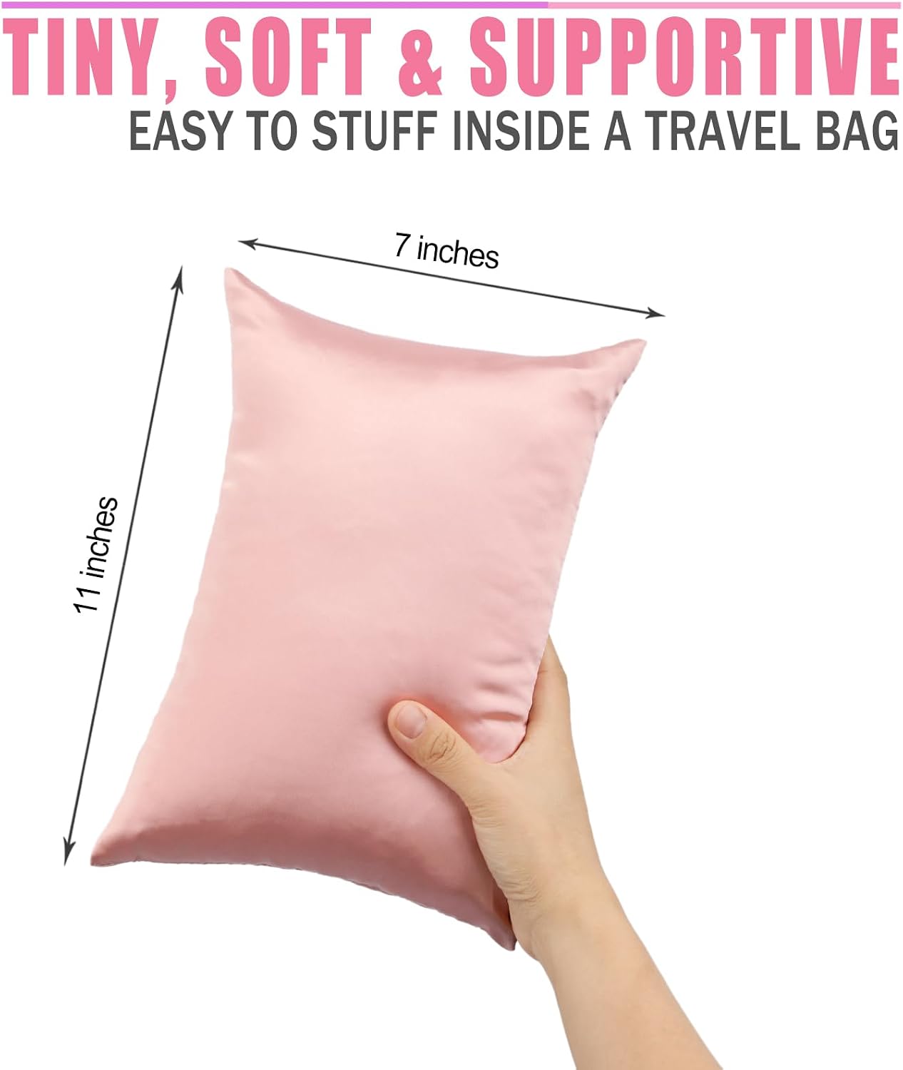 BNRendles Small Neck Pillow for Recliner Chair Neck with Removable Pillowcover Little Cervical Support Cushion Tiny Pillows Sleep Nap Satin…