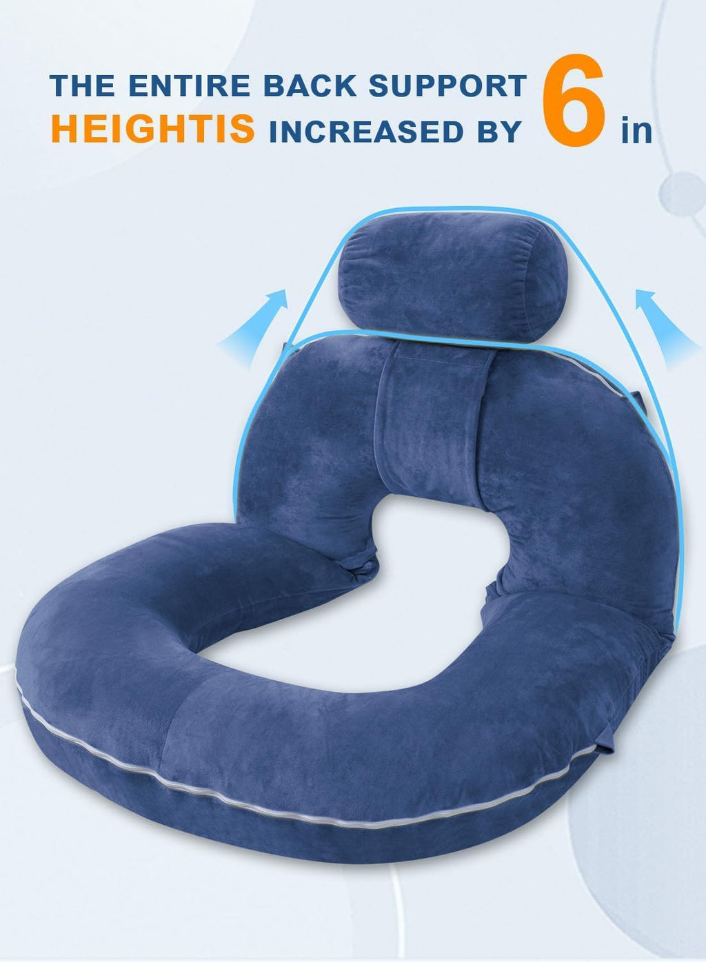 Insen Reading Pillow, Back Pillow for Sitting in Bed for Reading, Nurse & Relax, Reading Pillow for Adults, Moms & Kids, Sit Up Pillow for…