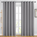 Nicetown Room Darkening Silver Grey Curtains for Living Room - Solid Thermal Insulated Sound Reducing Grommet Curtains Drapes for Bedroom/P…