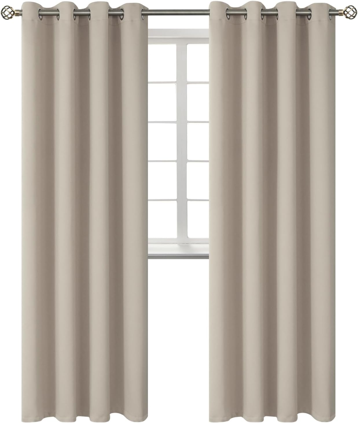 BGment Room Darkening Curtains 95 Inches Long - Grommet Thermal Insulated Drapes Window Treatment Curtains for Bedroom, 2 Panels, 52 x 95 I…