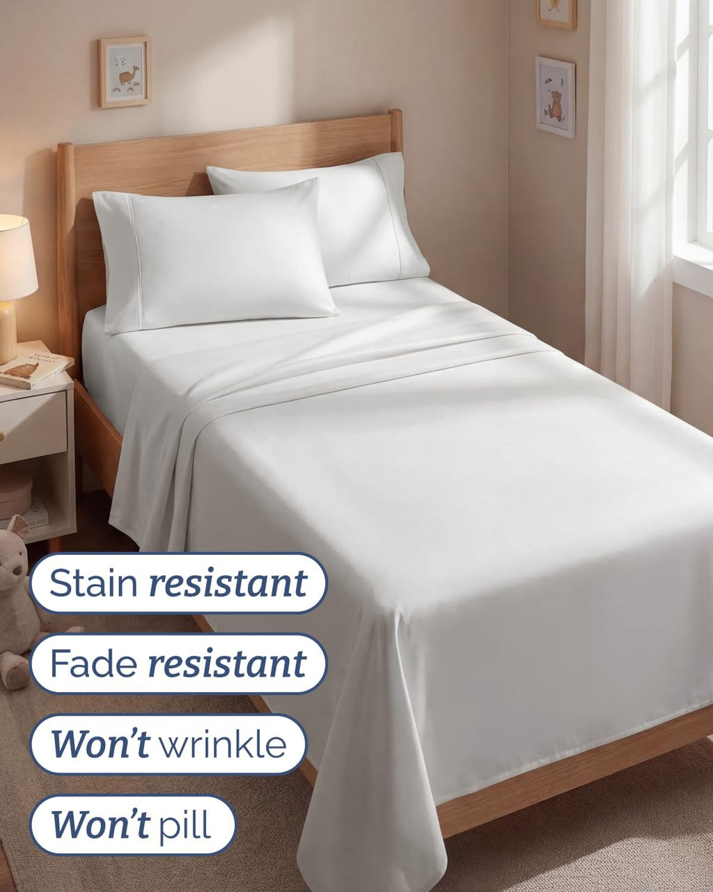 Twin 4 Piece Sheet Set - Comfy, Breathable & Cooling - Soft Hotel Luxury Bedding for Women, Men, Kids, Teens and Children - 1 Flat & 1…