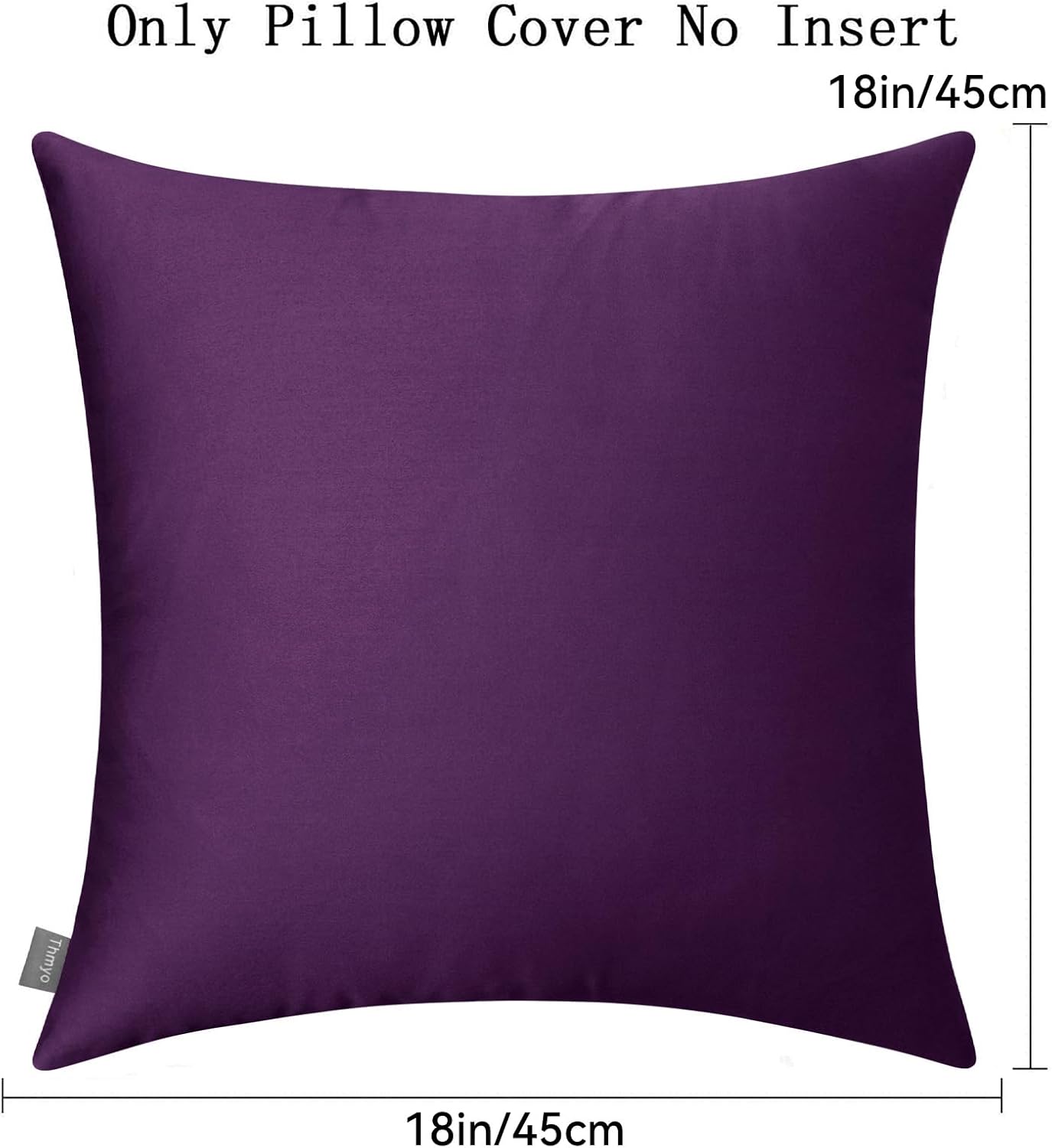 Thmyo 4-Pack 100% Cotton Comfortable Solid Decorative Throw Pillow Case, Thmyo Square Cushion Cover Pillowcase Sublimation Blank Pillow Cove…