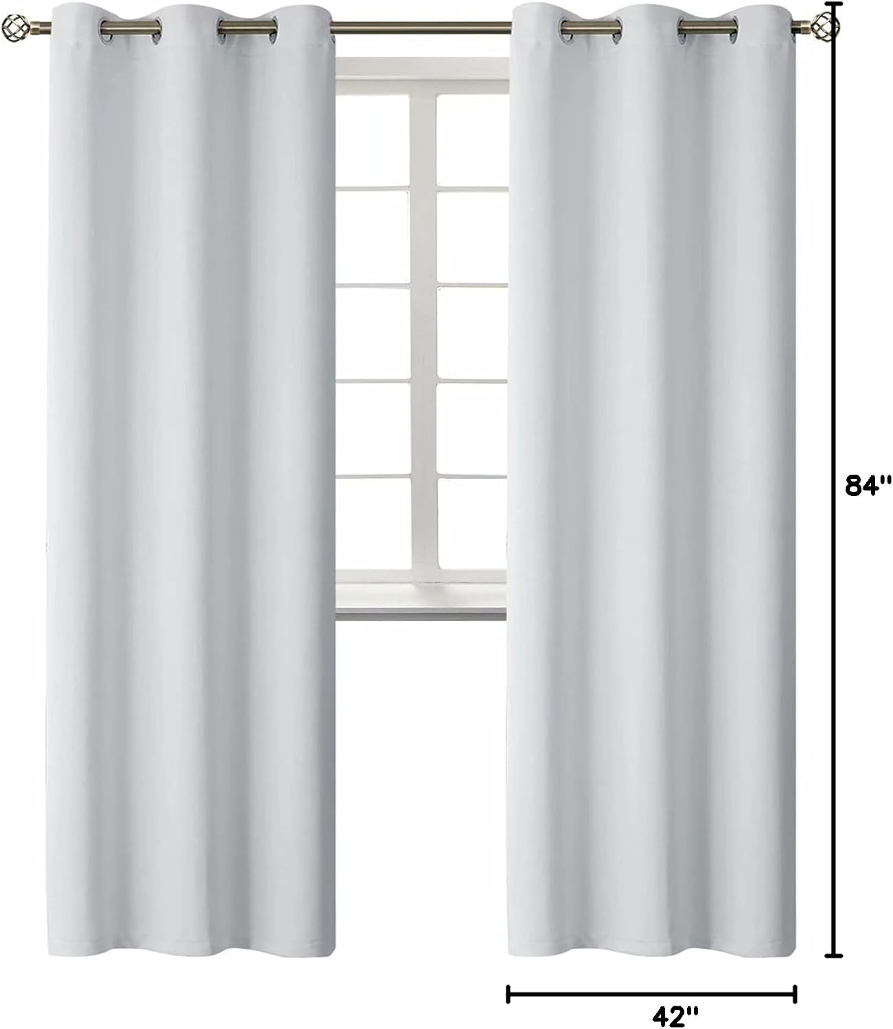 BGment Room Darkening Curtains 84 Inches Long - Grommet Thermal Insulated Drapes Window Treatment Curtains for Bedroom, 2 Panels, 42 x 84 I…