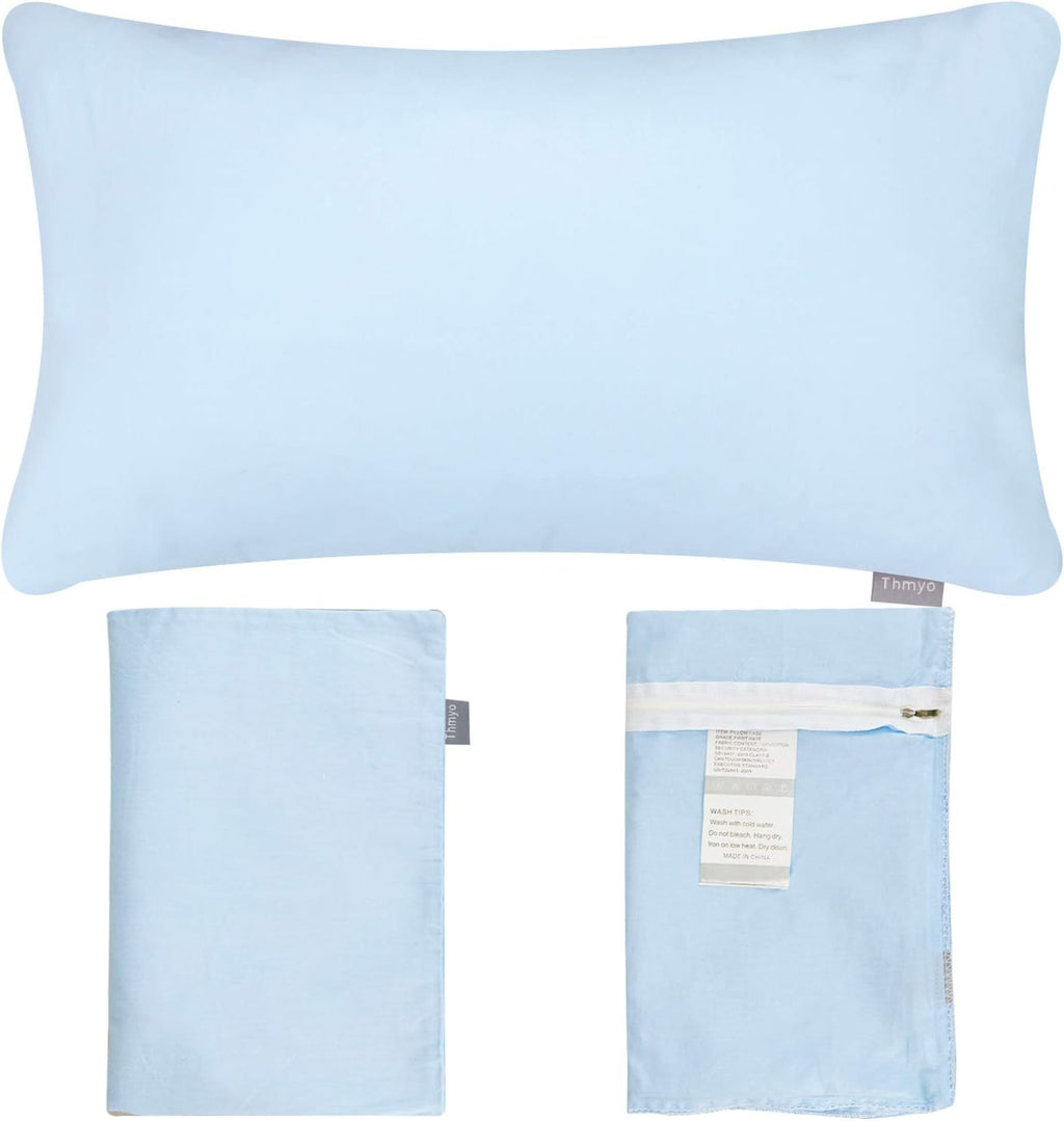 Thmyo 4-Pack 100% Cotton Lumbar Comfortable Solid Decorative Throw Pillow Case, Thmyo Rectangle Cushion Cover Pillowcase Sublimation Blank P…