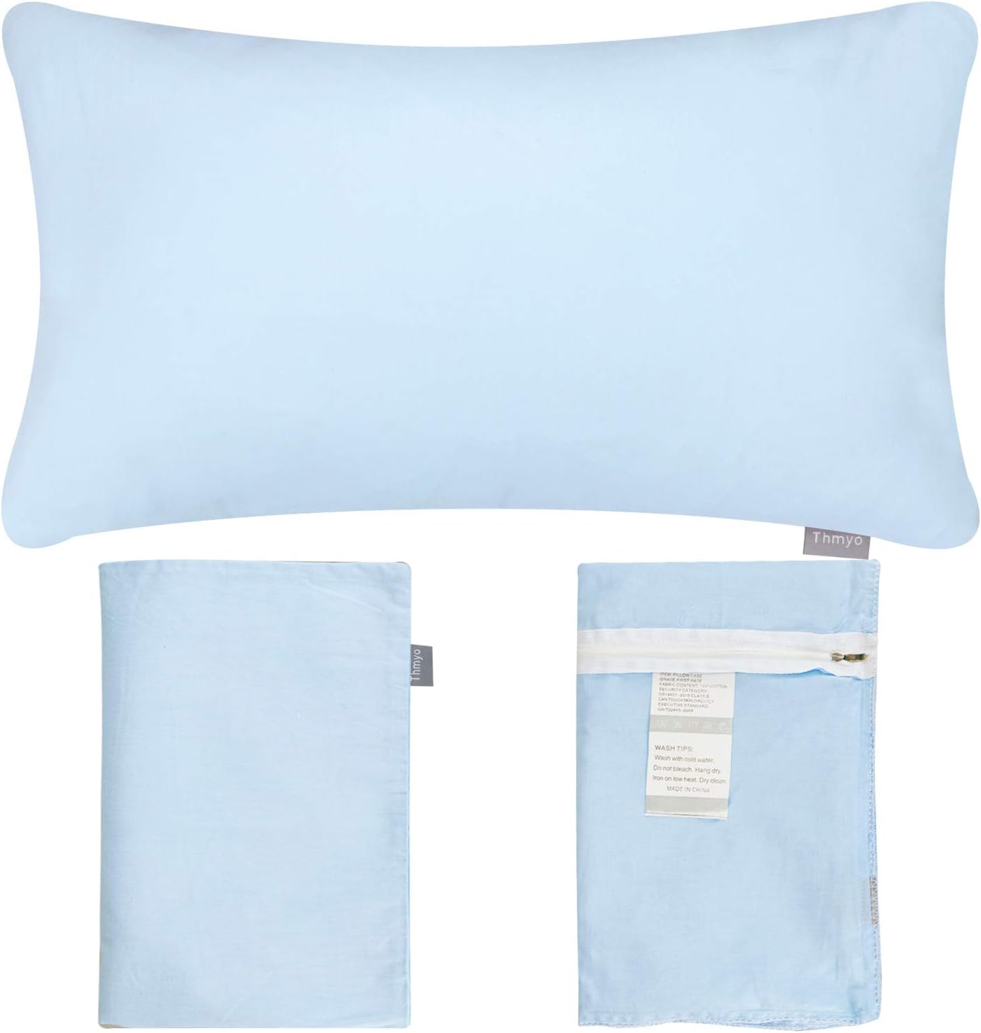 Thmyo 4-Pack 100% Cotton Lumbar Comfortable Solid Decorative Throw Pillow Case, Thmyo Rectangle Cushion Cover Pillowcase Sublimation Blank P…