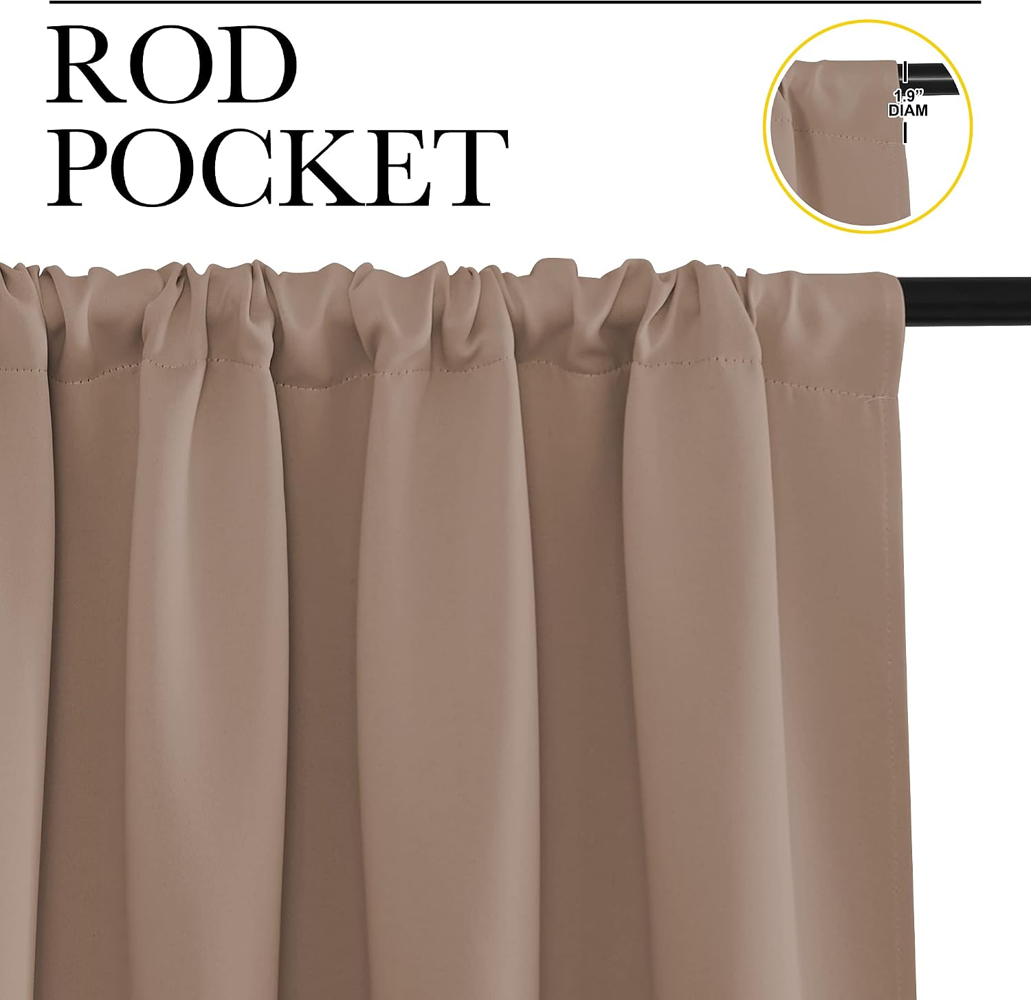 NICETOWN RV Blackout Curtains for Camper Windows, Window Treatment Thermal Insulated Rod Pocket Small Blackout Draperies/Drapes for…