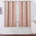 Lemomo Blackout Curtains 42 x 63 inch/Blush Curtains Set of 2 Panels/Thermal Insulated Room Darkening Bedroom Curtains 63 inch silver