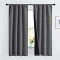 Nicetown 100% Blackout Cold Blocking Curtains 63 inches Long, Soft Thermal Insulated Rod Pocket 2-Layer Lined Drapes, Energy Efficiency Win…