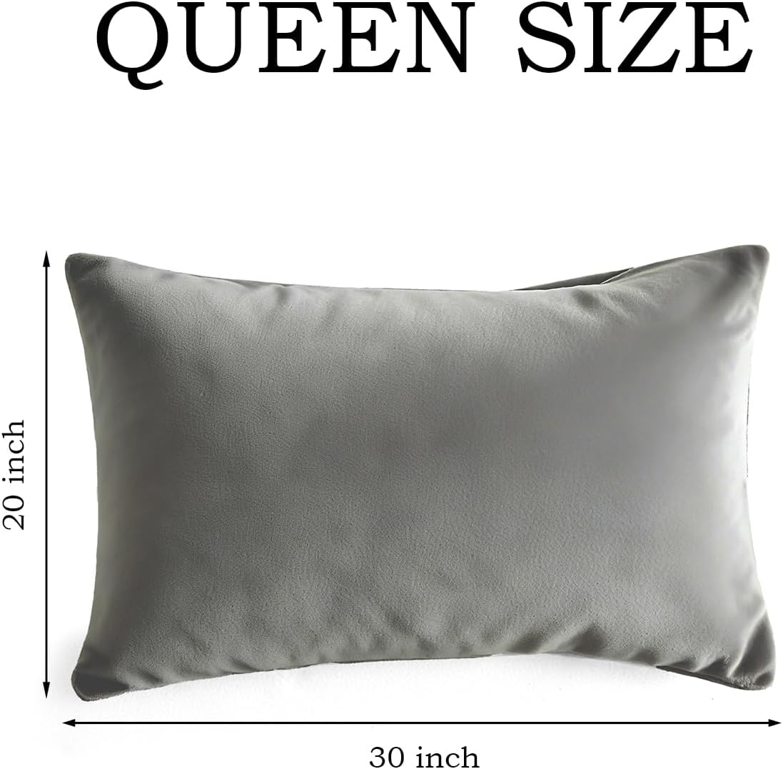 QJFabricCO Q&J Fabric Co. Queen Pillow Cases Set of 2, Brushed Microfiber Pillowcases, Soft, Wrinkle-Free, Fade-Resistant, Pillow Cases Envelope…