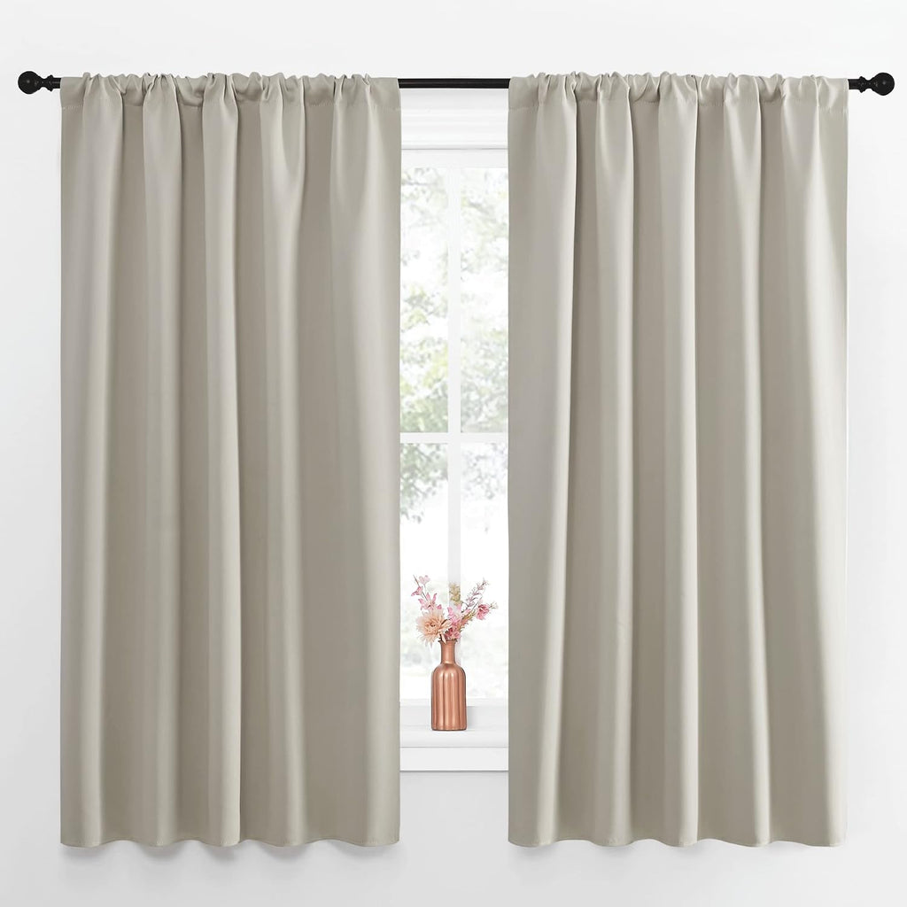 Nicetown Blackout Curtains for Living Curtains, Room Darkening Window Curtain Panels, easy maintenance Solid Thermal Insulated…