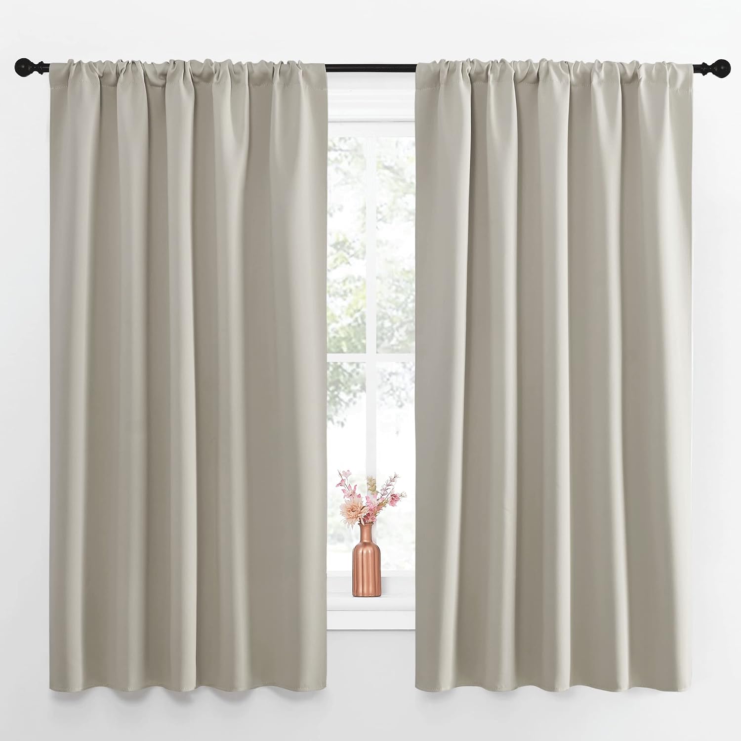 Nicetown Blackout Curtains for Living Curtains, Room Darkening Window Curtain Panels, easy maintenance Solid Thermal Insulated…