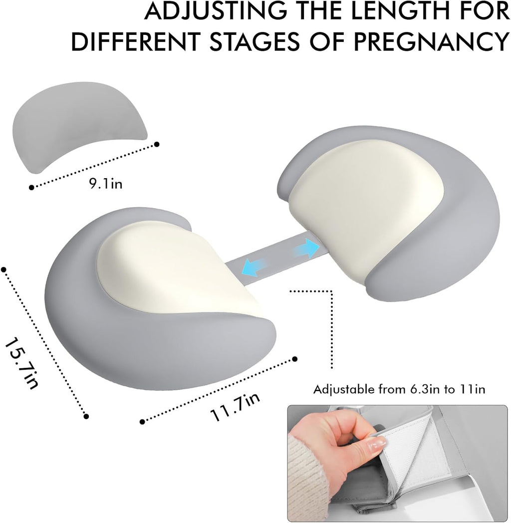 Pregnancy Pillows for Sleeping, Memory Foam W Shaped Maternity Pillow for Pregnant Women, Adjustable Travel Pregnancy Wedge Pillow with…