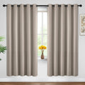 Yakamok Blackout Curtains Room Darkening Thermal Insulated Window Panels, Solid Grommet Top Drapes for Bedroom/Living Room(62Wx72L…