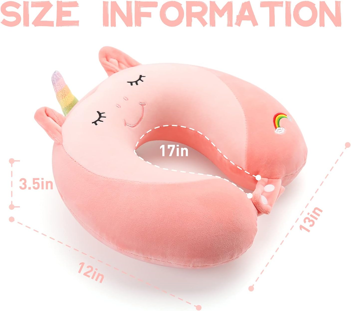 NiuniuDaddy Niuniu Daddy Neck Pillow for Traveling, Pure Memory Foam Travel Neck Support Pillows for Airplane, Car Headrest Sleep - Age 8+…