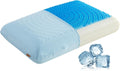 SAPHREAS Gel Cooling Memory Foam Pillow for Side Blue, Back and Stomach Sleepers for Sleeping, Standard Size Cool Bed Pillow, Removable &…