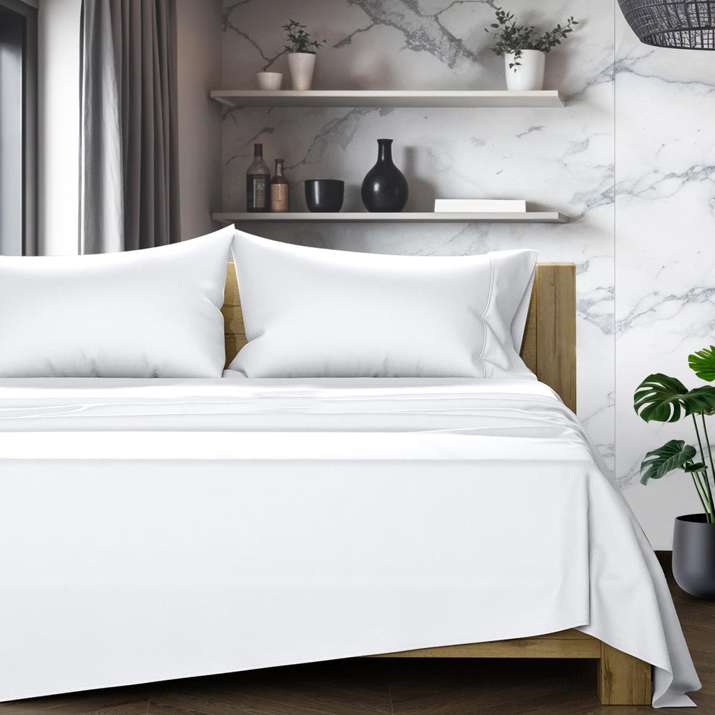 TEXAS LINEN CO. 100% Egyptian Cotton Bed Sheets Full Size - Luxury 1200 Series Star Sleepin' Collection Sheets Full Size Bed Set (4 PC…