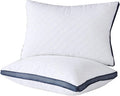 Meoflaw Pillows for Sleeping(2-Pack), Luxury Hotel Pillows Standard Size Set of 2, Bed Pillows for Side and Back Sleeper (Standard) blue